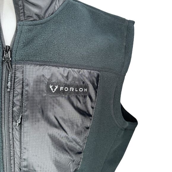 Forloh Raider Polartec Fleece Vest Men’s 3XL XXXL Black Full Zip Regular Fit - Picture 2 of 8